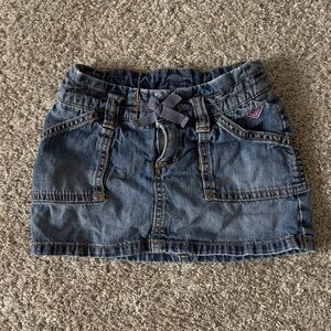 ROXY GIRL blue cargo Denim jean Skirt girls size 5